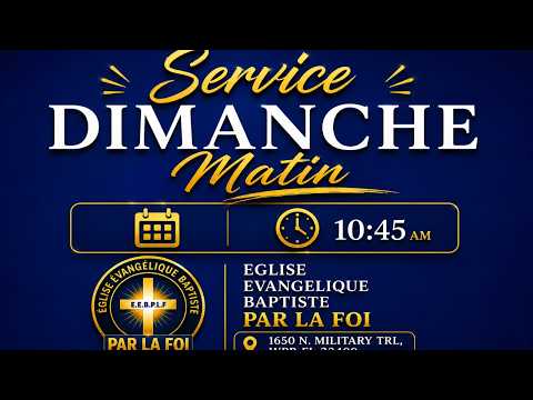 Service Du Dimanche Matin | 08|23|26  - Dr Calvaire